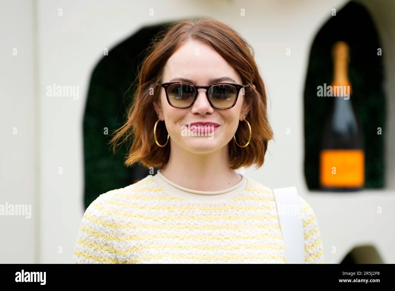 Emma Stone attends the Veuve Clicquot Polo Classic at Liberty State