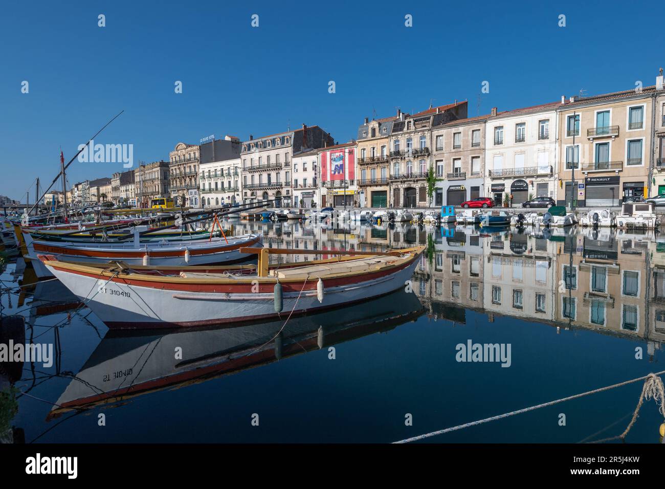 Sete, France. 27th May, 2023. Traditional fishing boats are moored on ...