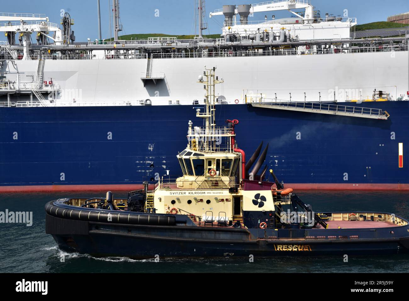 View from an irish ferry berthing at pembroke dock hires stock