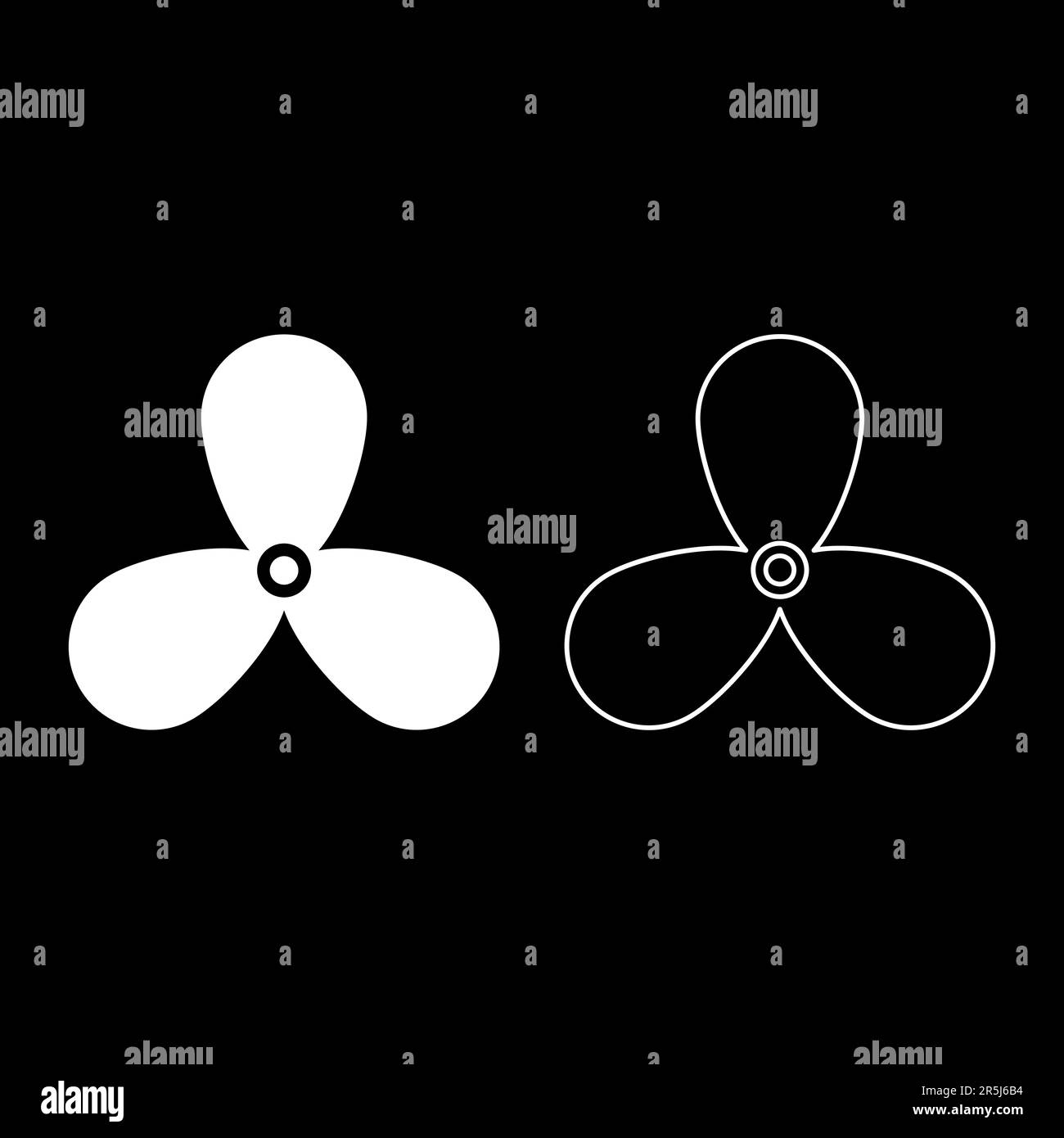 Fan car problem warning cooler set icon white color vector illustration