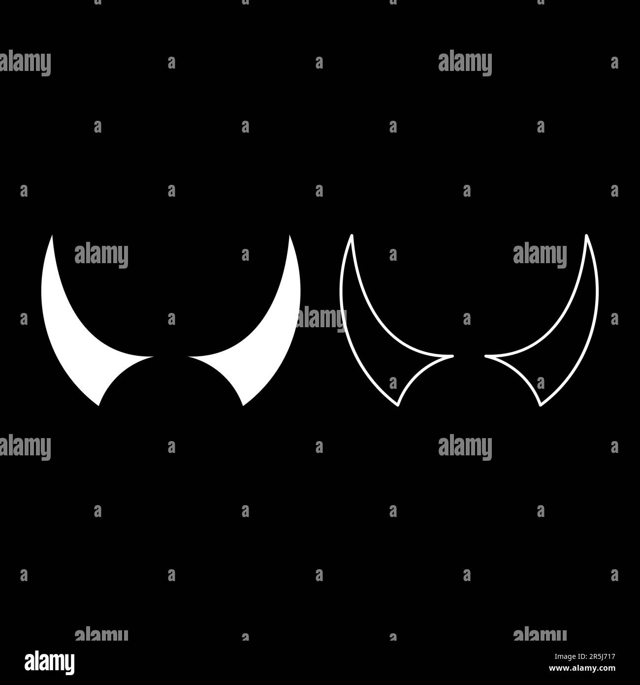 Horn of devil horns monster from hell Halloween carnival concept demon