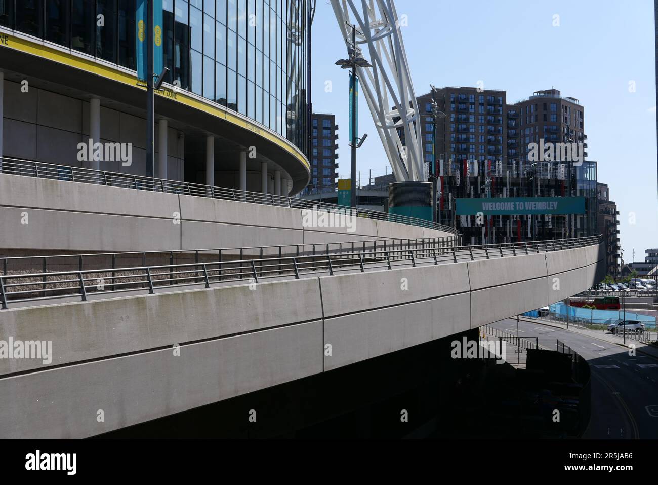 Wembley stadium ramp Stock Photo - Alamy