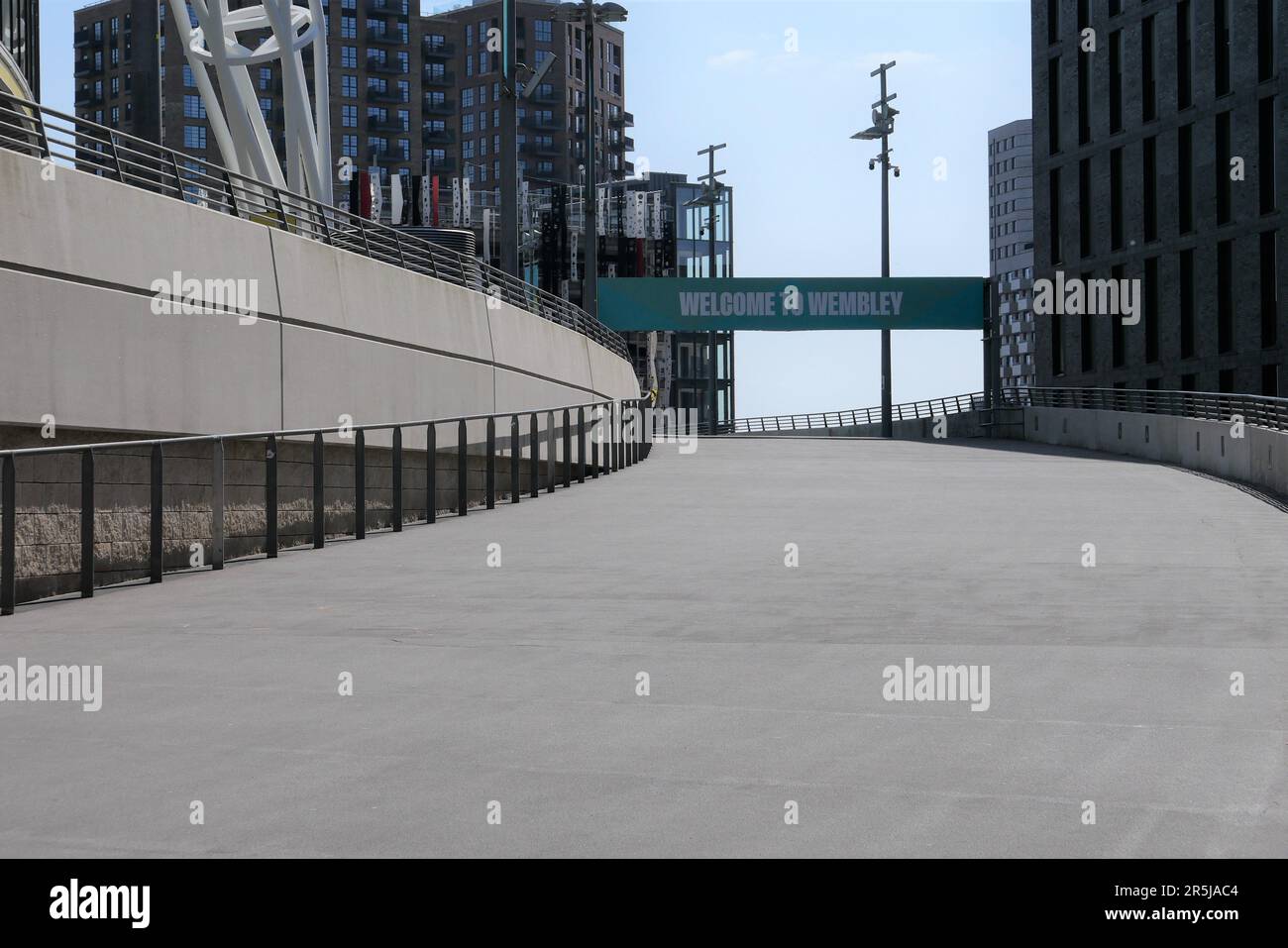 Wembley stadium ramp Stock Photo - Alamy
