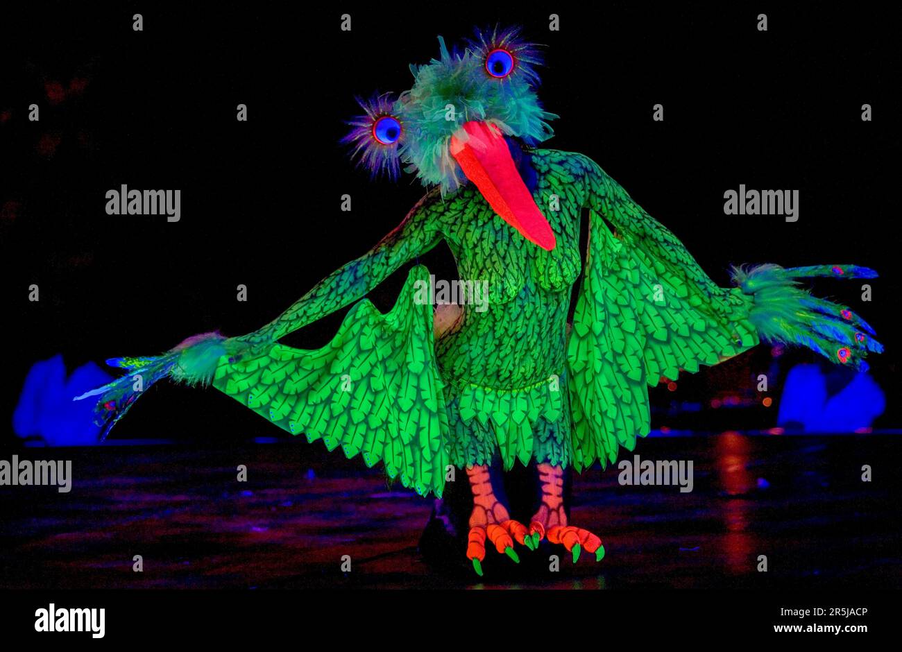 The Fluorescent Illusion Category was won by artist Karen Havicam with Radioactive Rapture at the New Zealand Body Art Awards Stock Photo