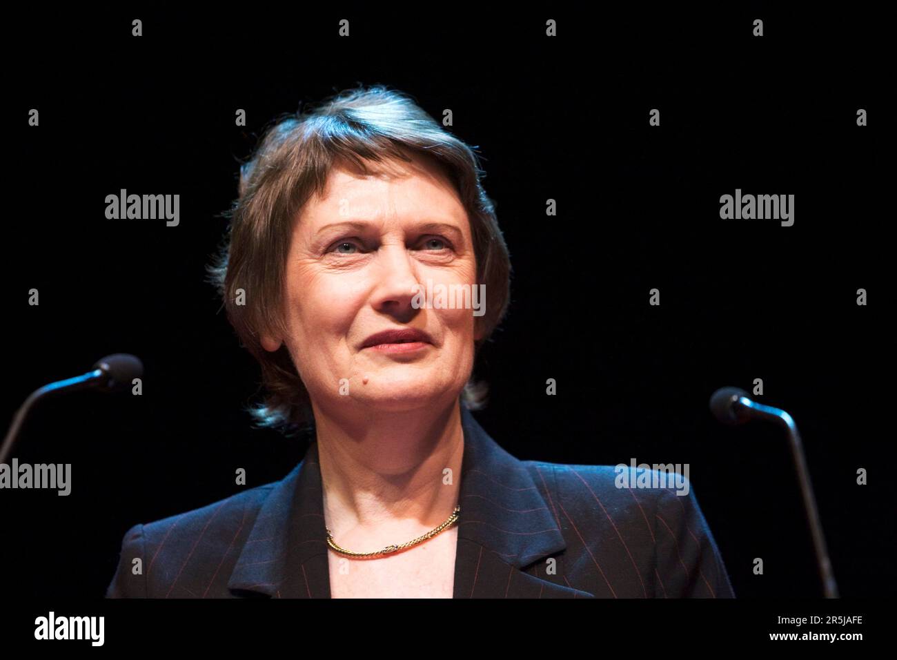 Prime Minister Helen Clark speaking at the 91st Labour Party Annual Conference, Bruce Mason Centre, Takapuna, Auckland, New Zealand Stock Photo
