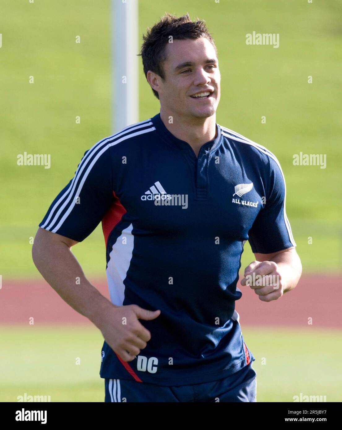 Dan Carter at the All Blacks Training Session at the Trusts Stadium, Henderson, Auckland, New Zealand, Monday, June 09, 2008. Stock Photo