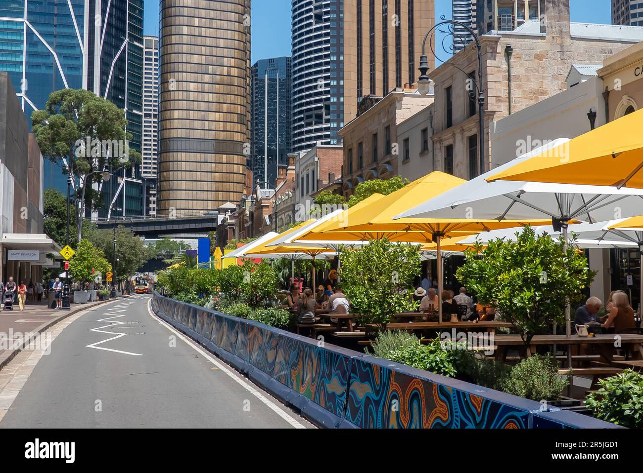 Sydney's 'The Rocks' district of bars and restaurants. Stock Photo