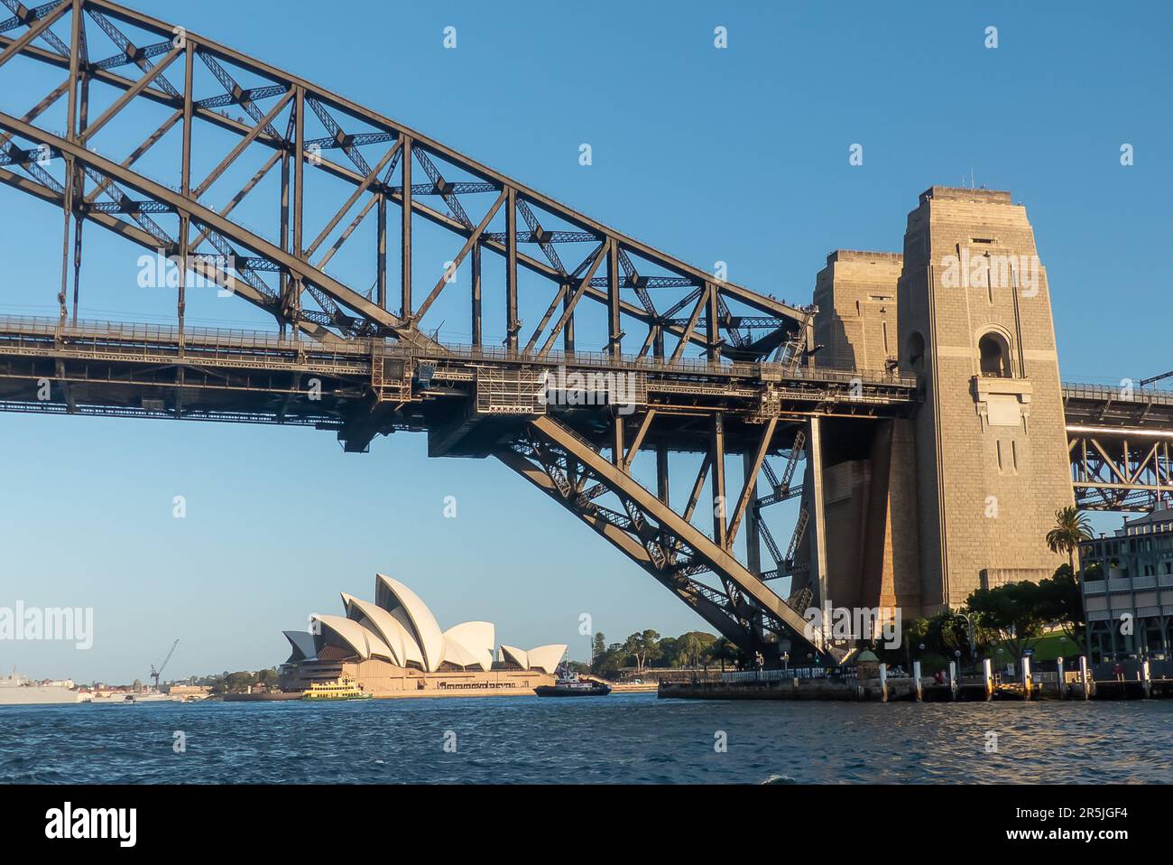 Sydney Harbour Bridge and the Opera House Stock Photo
