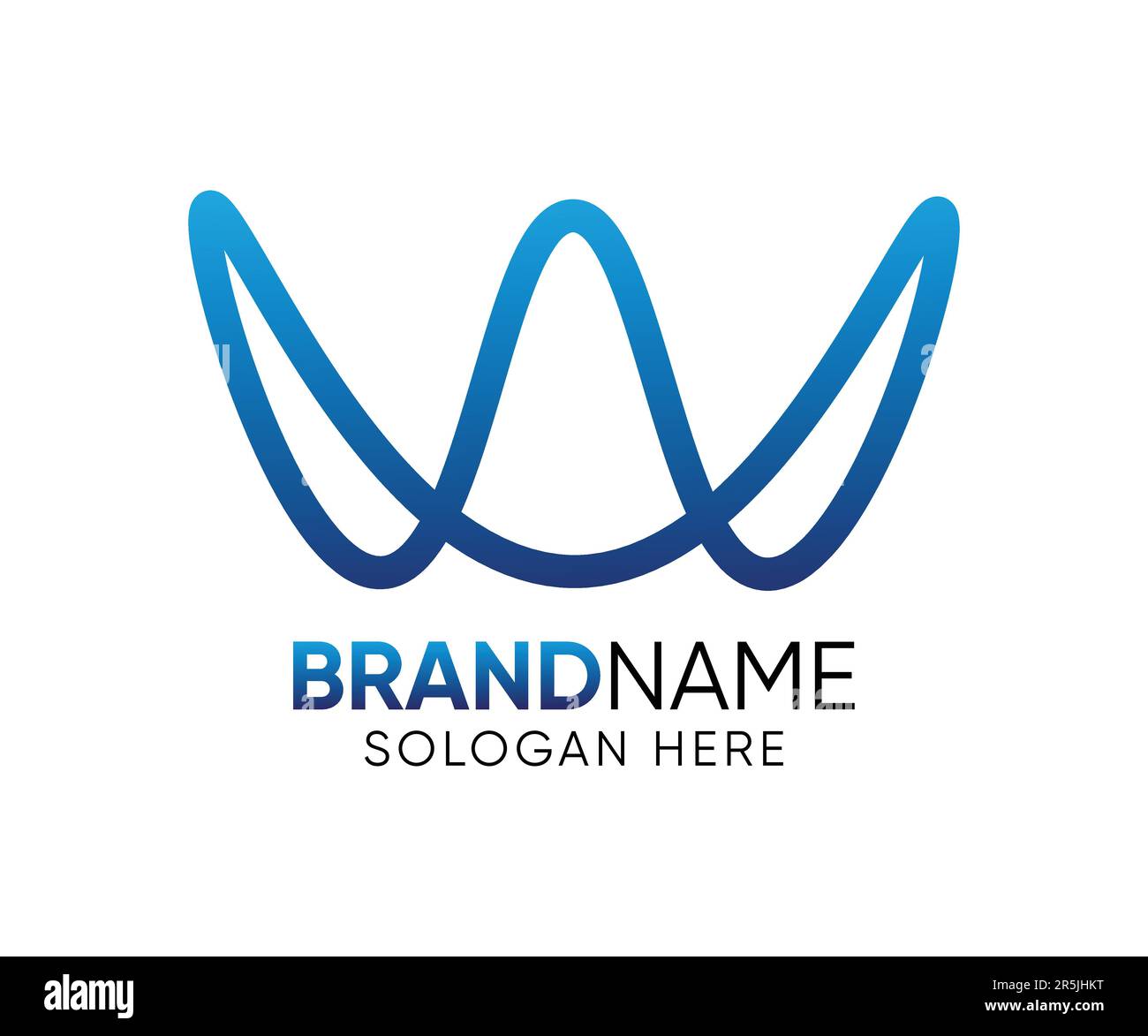W letter logo design vector template Stock Vector