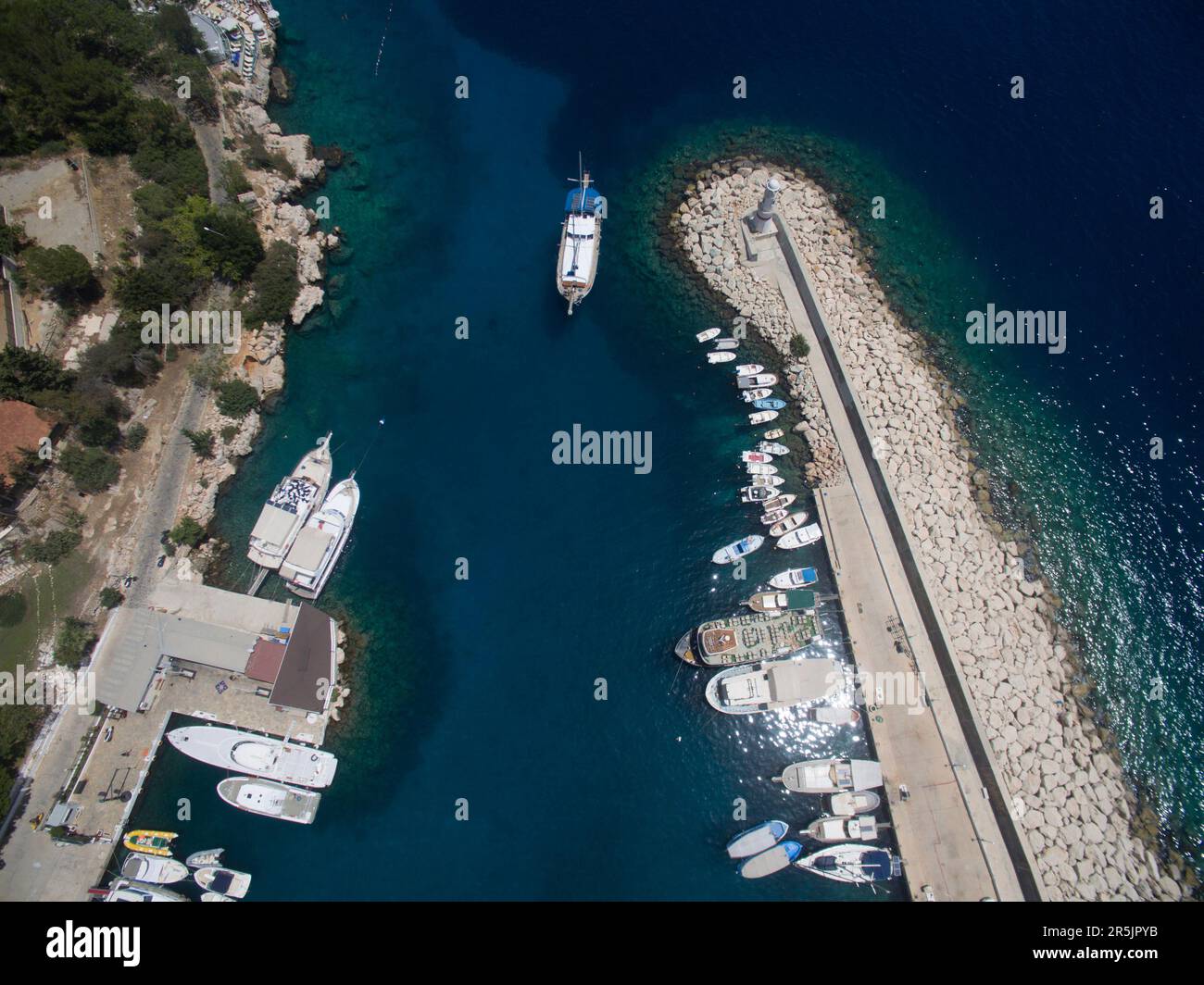 Kalkan Aerial Landscape View Stock Photo