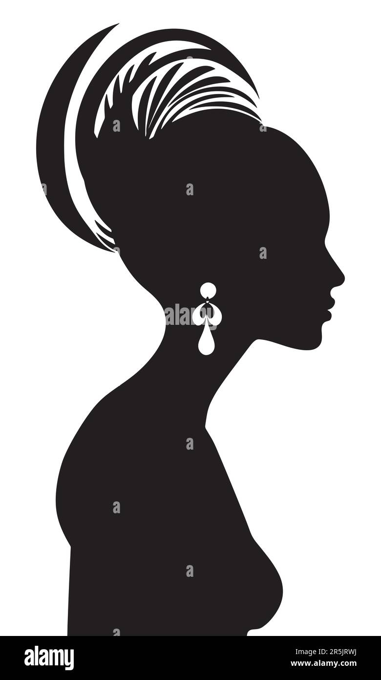 Silhouette of a woman in profile. Vector illustration Stock Vector ...