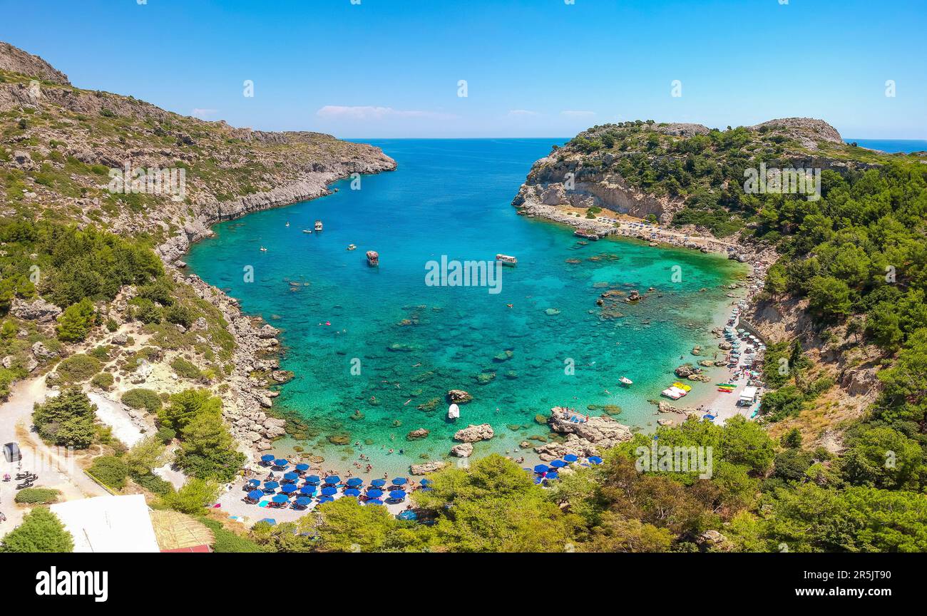 Sea And Beach In Anthony Quinn Bay Rhodes Island Dodecanese Greece sea-and-beach-in-anthony-quinn-bay-rhodes-island-dodecanese-greece