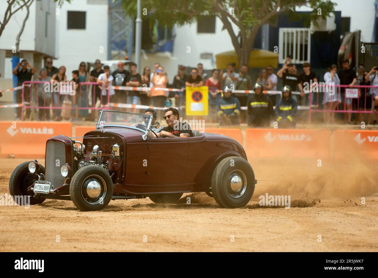 Calafell, Spain. 03rd June, 2023. A 1932 Ford Roadster vehicle seen at the exhibition circuit of the 98 Octans Party in Calafell. The city of Calafell Tarragona celebrates the 3rd edition of the 98 Octans Party, a concentration of American vehicles from the 1930s to the 1970s and also current models. Circuit shows and exhibitions were held. (Photo by Ramon Costa/SOPA Images/Sipa USA) Credit: Sipa USA/Alamy Live News Stock Photo