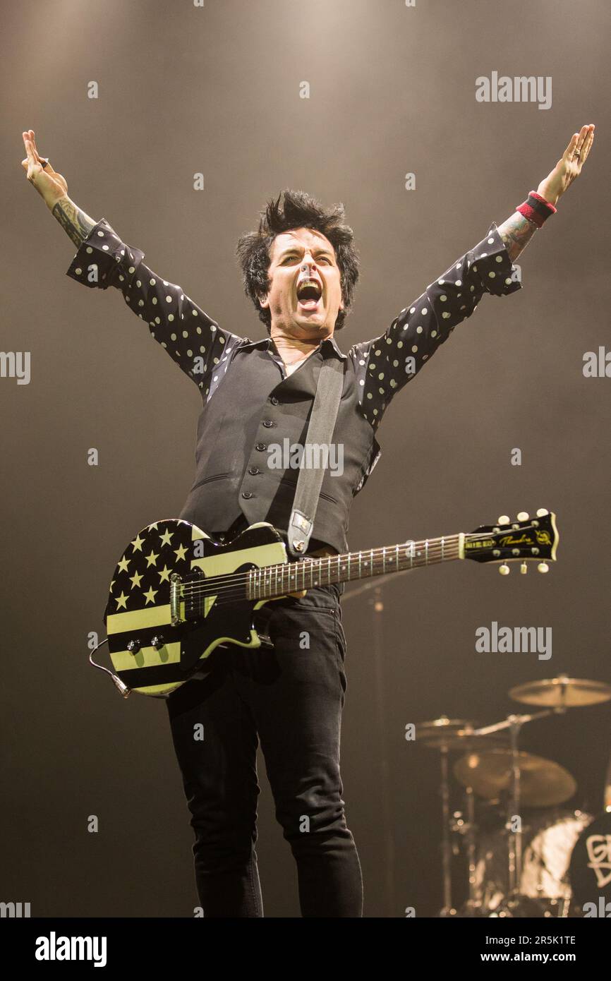 Cologne, Germany, 30.01.2017. Green Day perform live as part of their Revolution Radio Tour at the Lanxess Arena, Cologne Stock Photo
