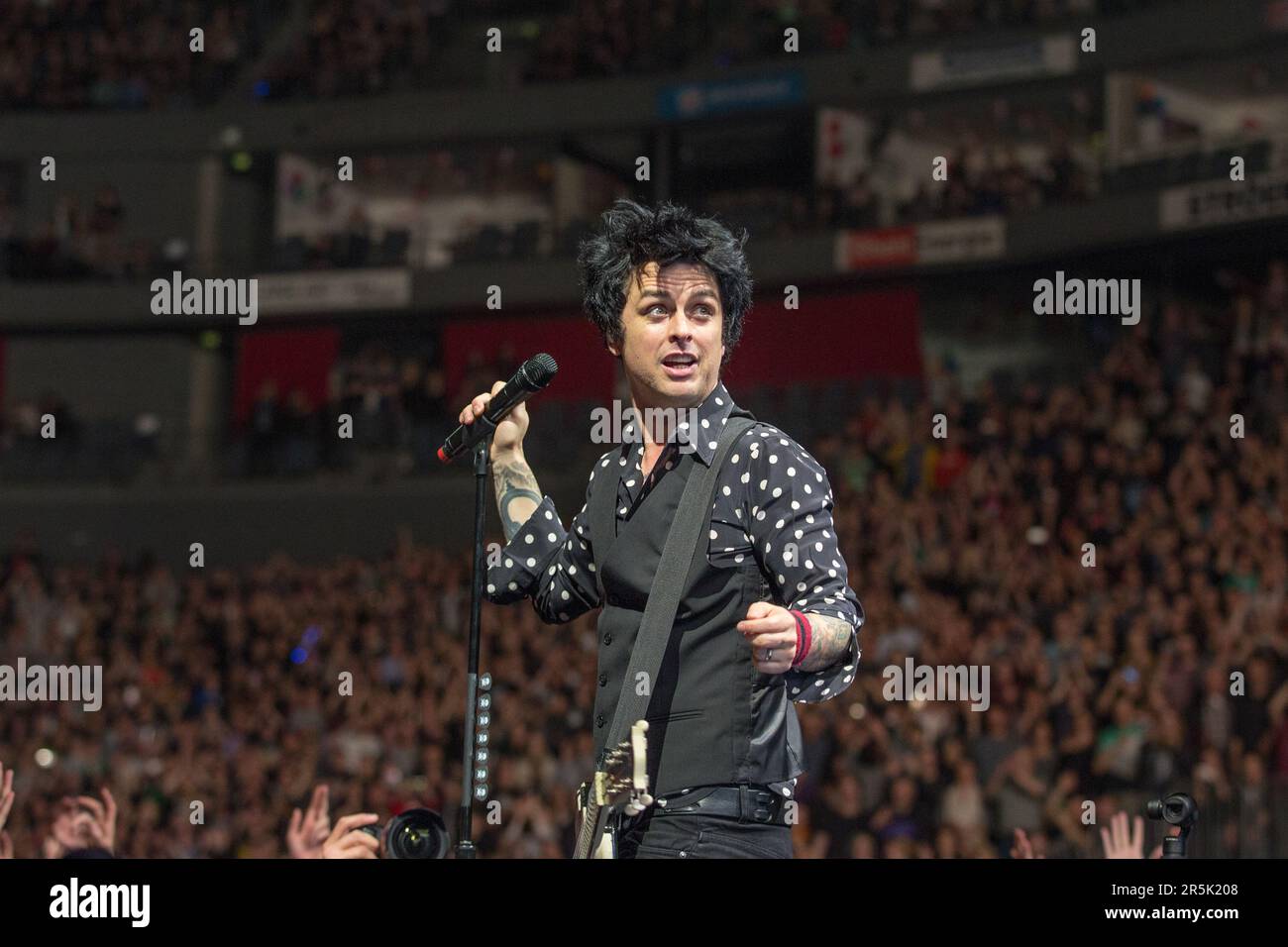 Cologne, Germany, 30.01.2017. Green Day perform live as part of their Revolution Radio Tour at the Lanxess Arena, Cologne Stock Photo