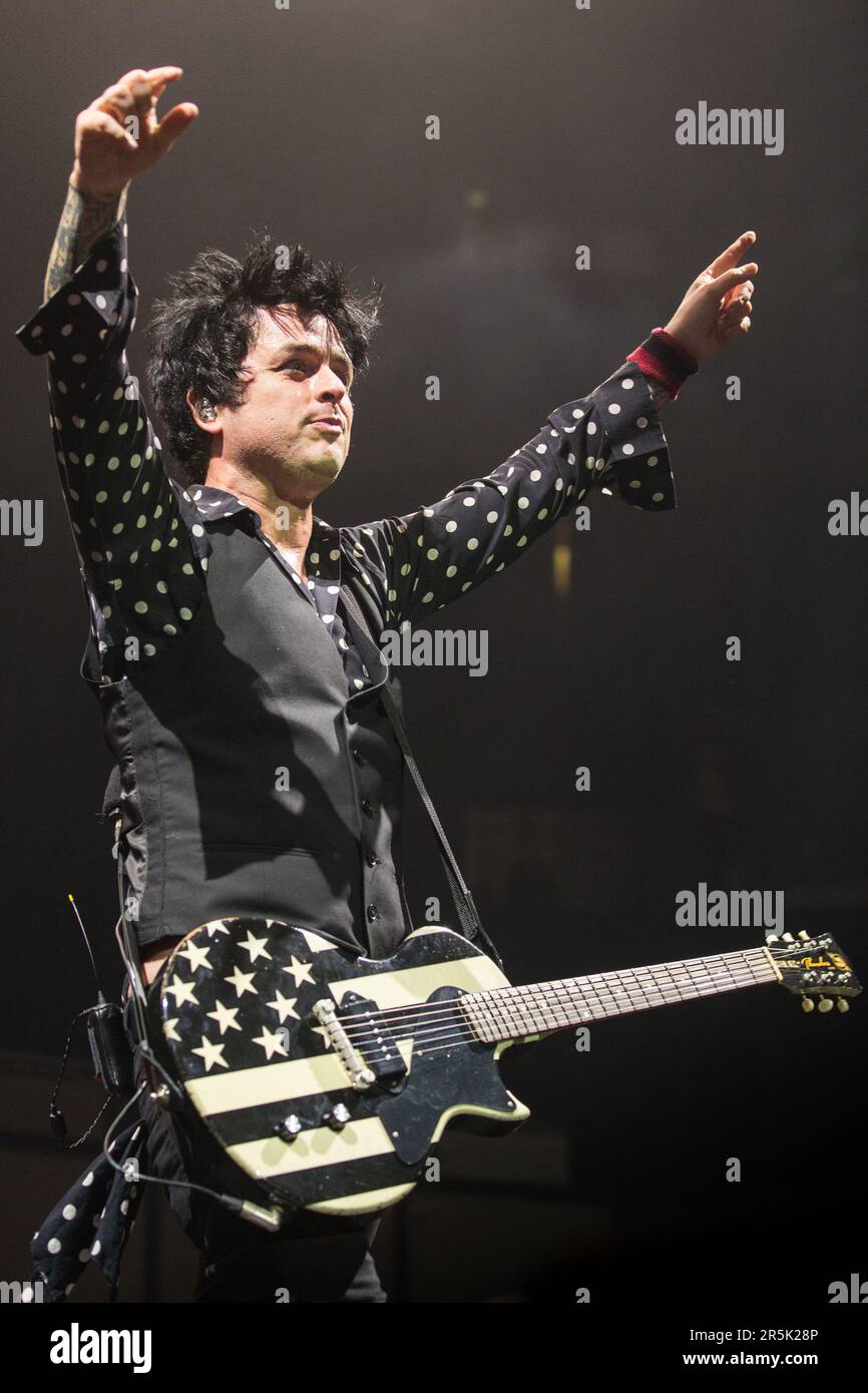 Cologne, Germany, 30.01.2017. Green Day perform live as part of their Revolution Radio Tour at the Lanxess Arena, Cologne Stock Photo