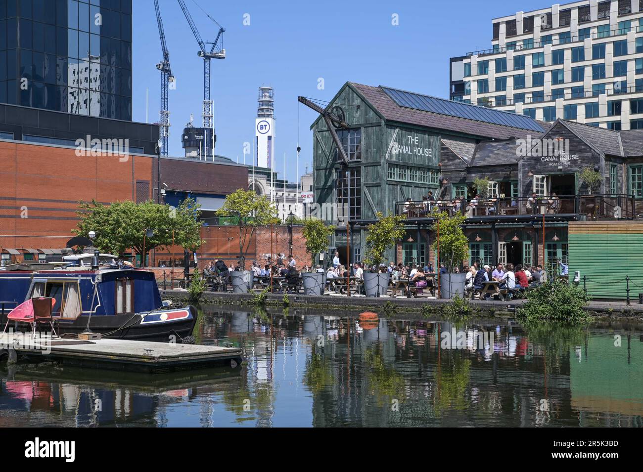 Brindley Place, Birmingham 4th June 2023 Visitors to Birmingham city