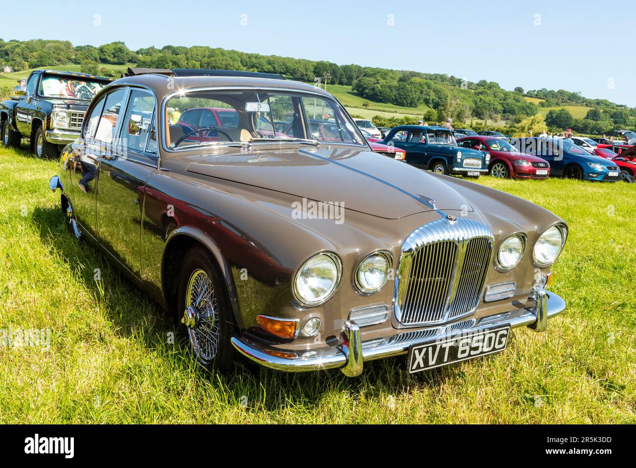 Daimler luxury saloon classic. Classic car meet at Hanley Farm