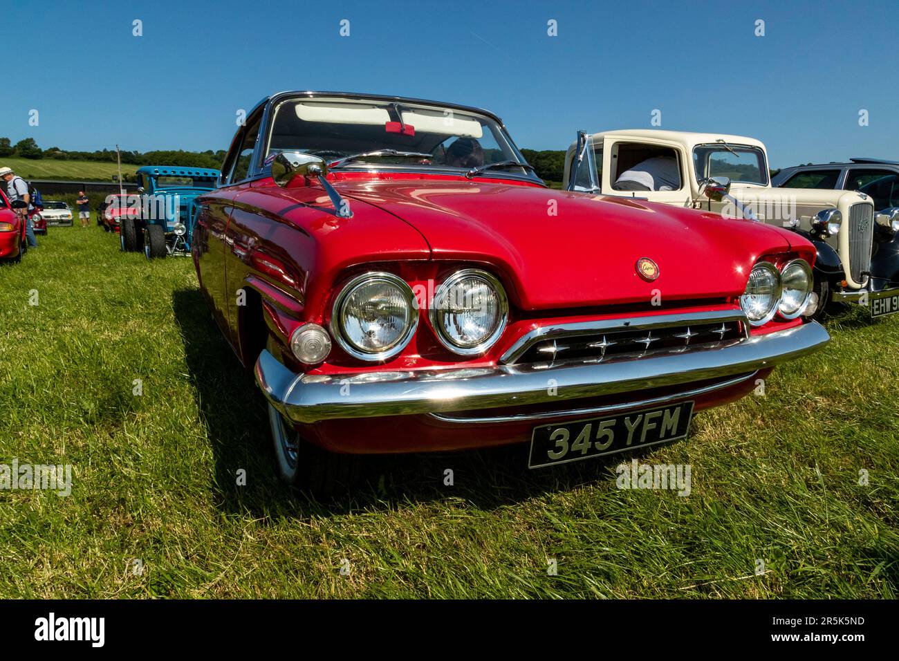 Classic car meet at Hanley Farm, Chepstow Stock Photo Alamy