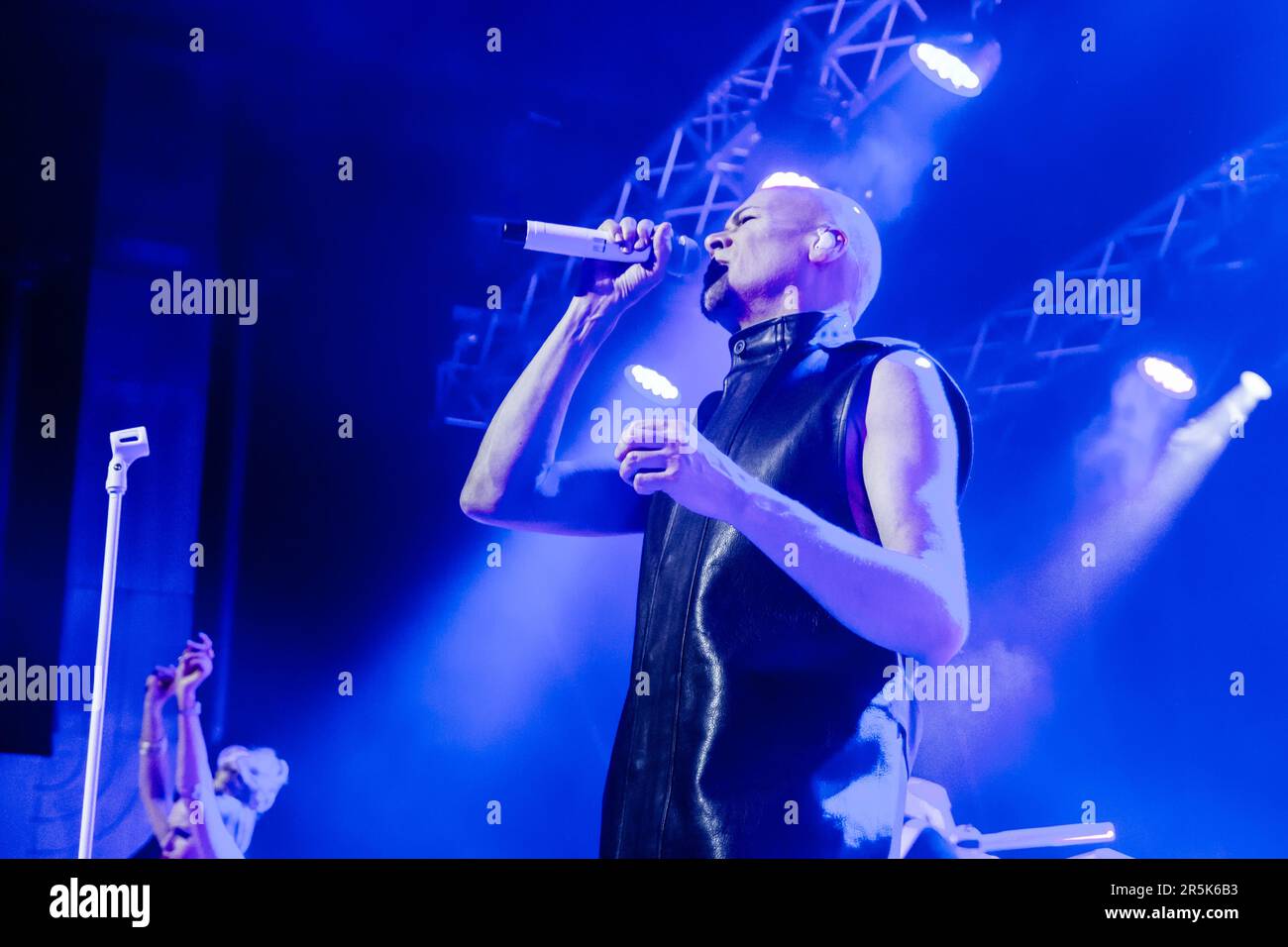 Cologne, Germany, 15.11.2016. British New-Wave group The Human League perform to a sell-out audience at the Live Music Hall in Cologne, Germany. The g Stock Photo