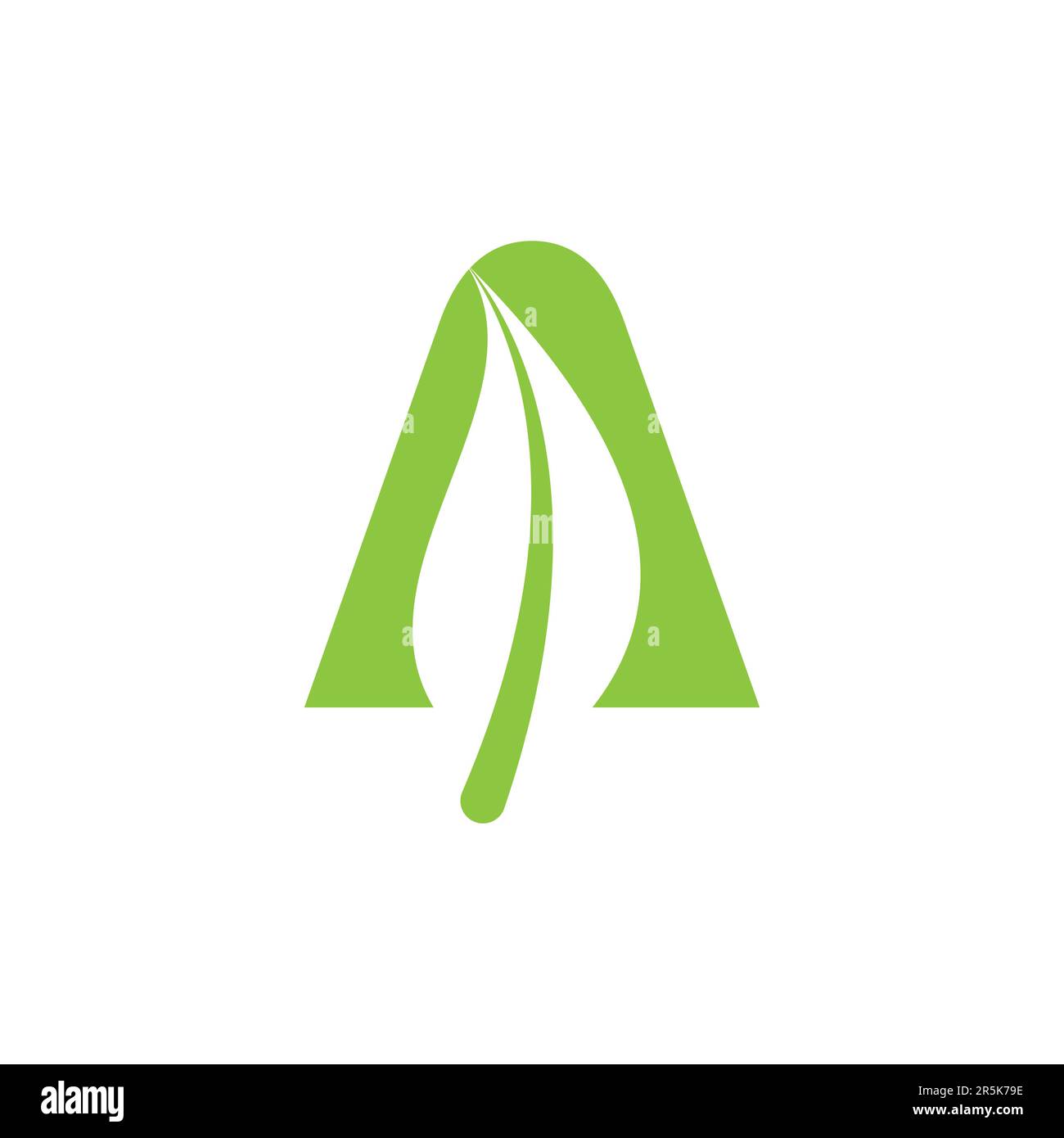 eps10 vector initial letter a leaf logo design template isolated on ...