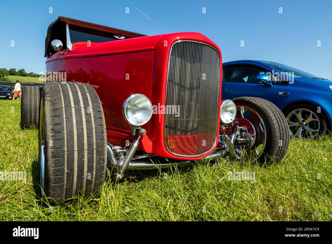 Classic car meet at Hanley Farm, Chepstow Stock Photo Alamy
