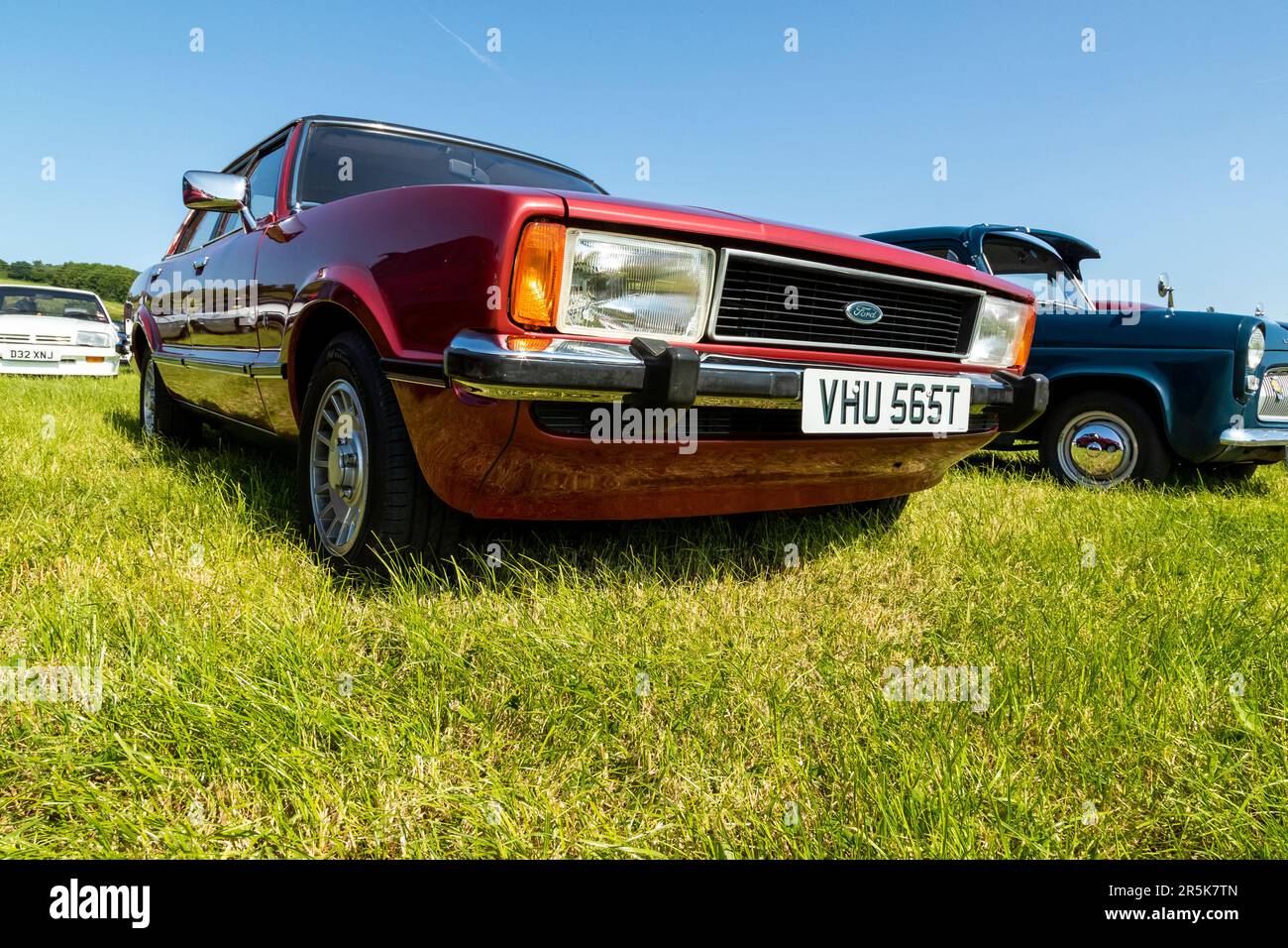 Classic car meet at Hanley Farm, Chepstow Stock Photo Alamy