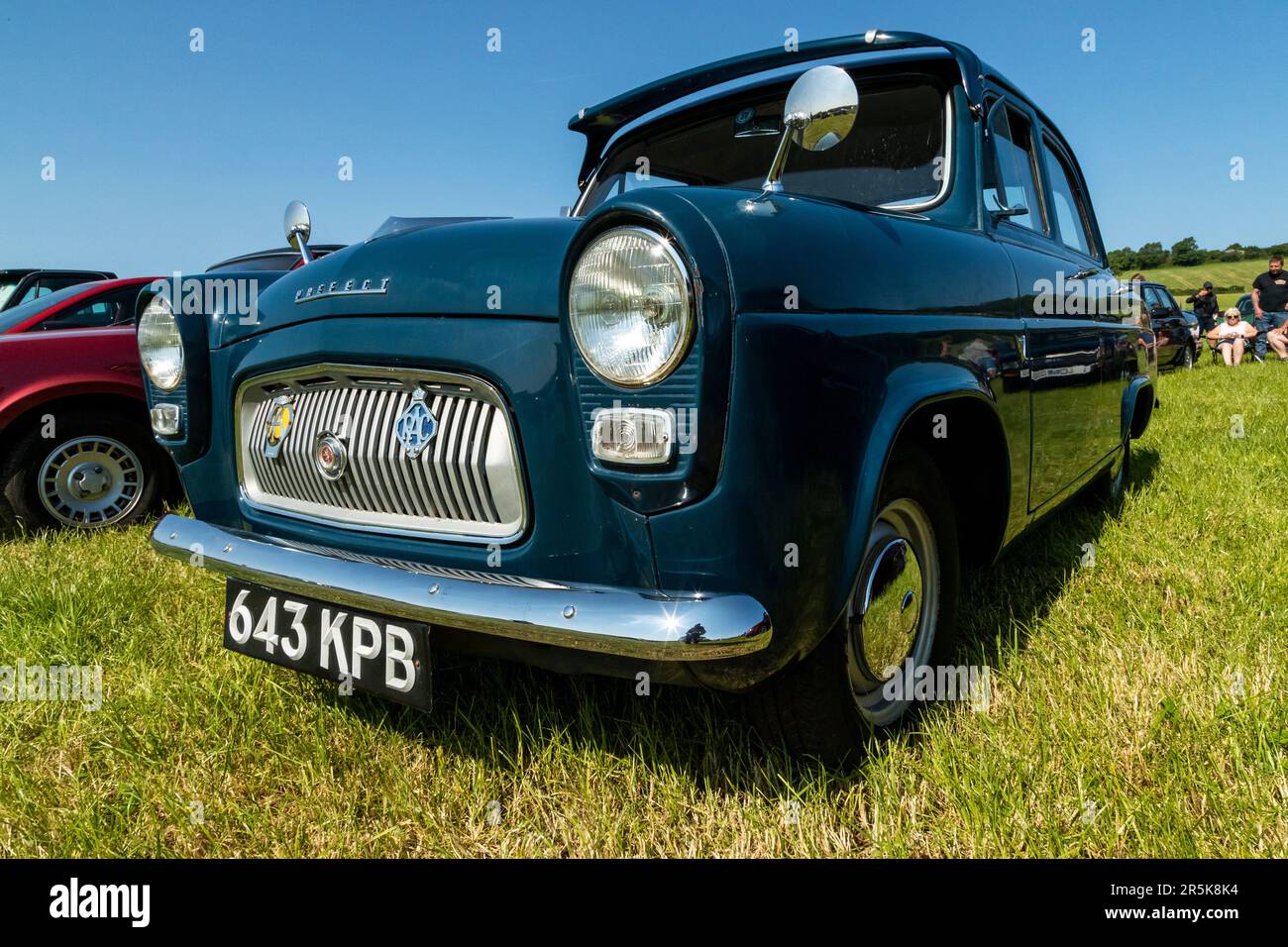 1959 Ford Prefect 100E. Classic car meet at Hanley Farm, Chepstow Stock ...