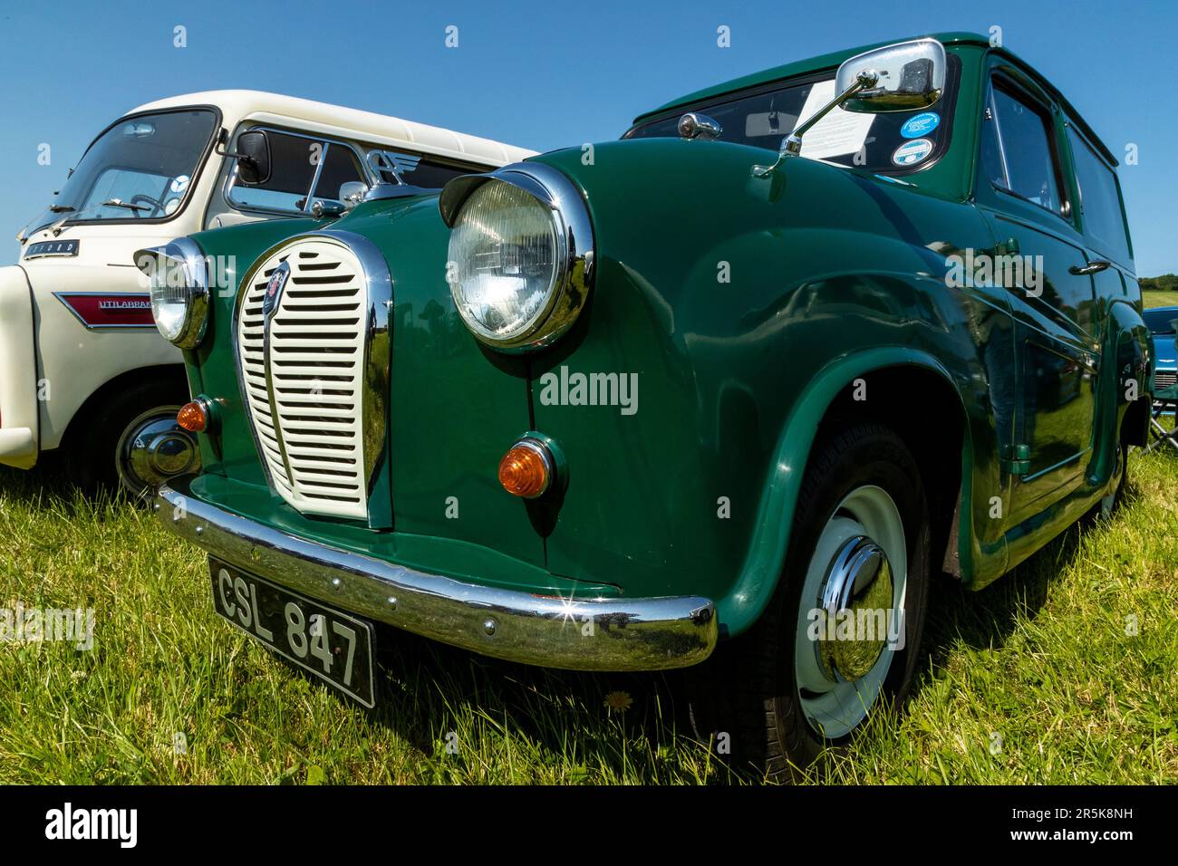 Classic car meet at Hanley Farm, Chepstow Stock Photo Alamy