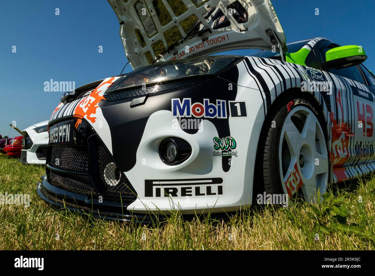 Classic car meet at Hanley Farm, Chepstow Stock Photo Alamy