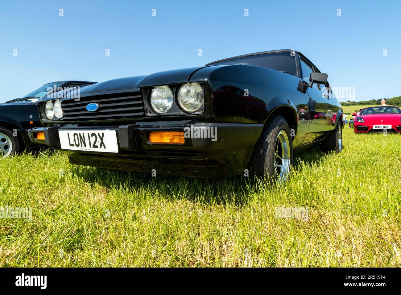 Ford Capri. Classic car meet at Hanley Farm, Chepstow Stock Photo Alamy