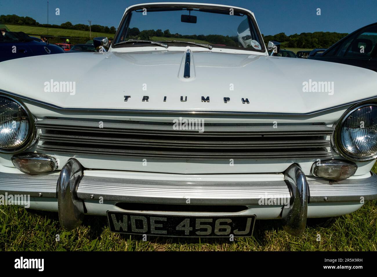 Classic car meet at Hanley Farm, Chepstow Stock Photo Alamy