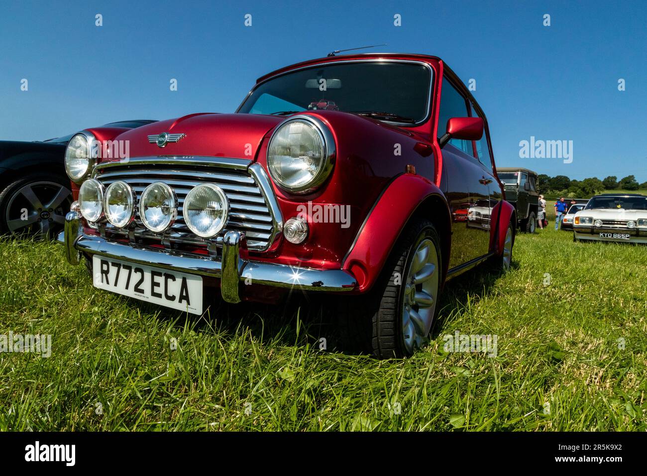 Mini. Classic car meet at Hanley Farm, Chepstow Stock Photo Alamy