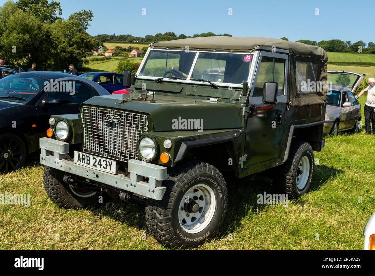 Classic car meet at Hanley Farm, Chepstow Stock Photo Alamy
