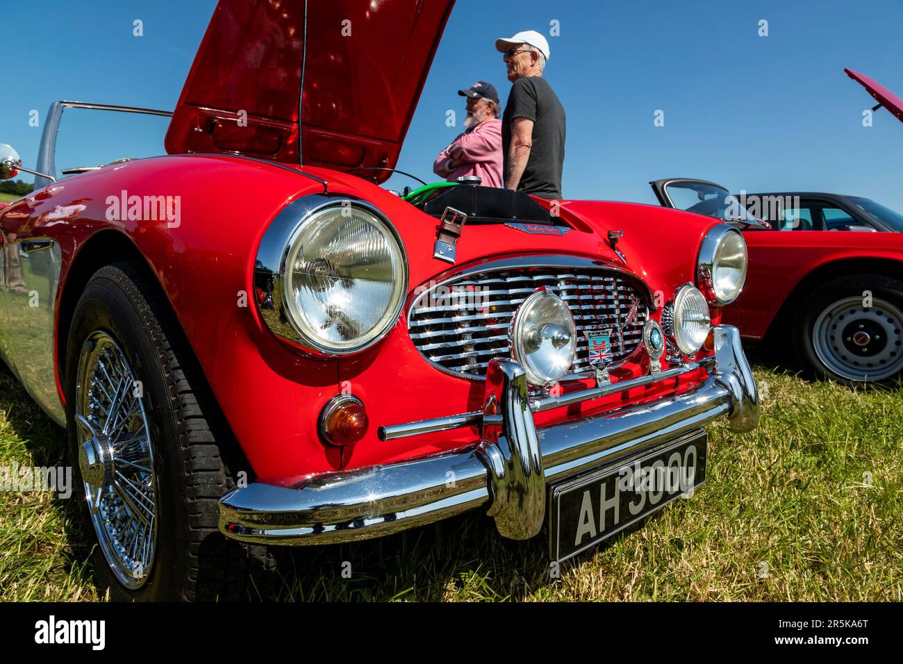 Austin Healey AH 3000. Classic car meet at Hanley Farm, Chepstow Stock