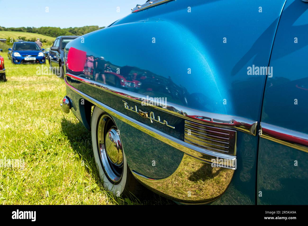 Classic car meet at Hanley Farm, Chepstow Stock Photo Alamy