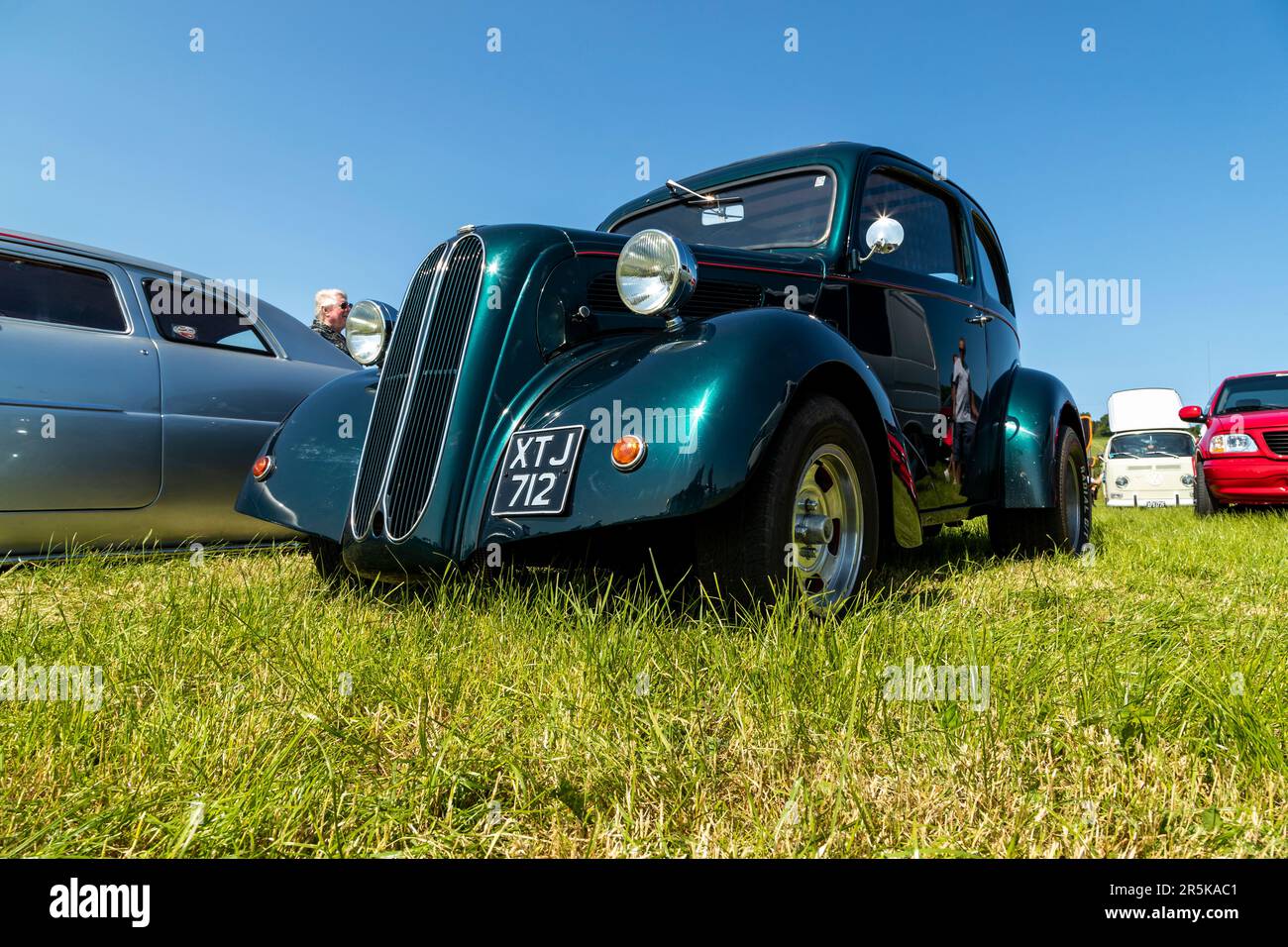 Classic car meet at Hanley Farm, Chepstow Stock Photo Alamy