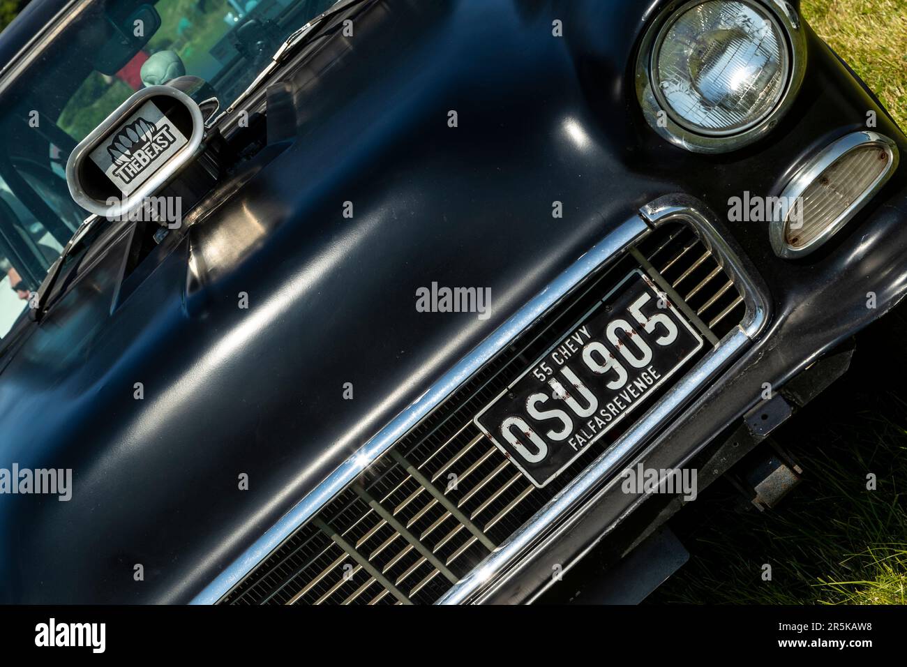 Classic car meet at Hanley Farm, Chepstow Stock Photo Alamy