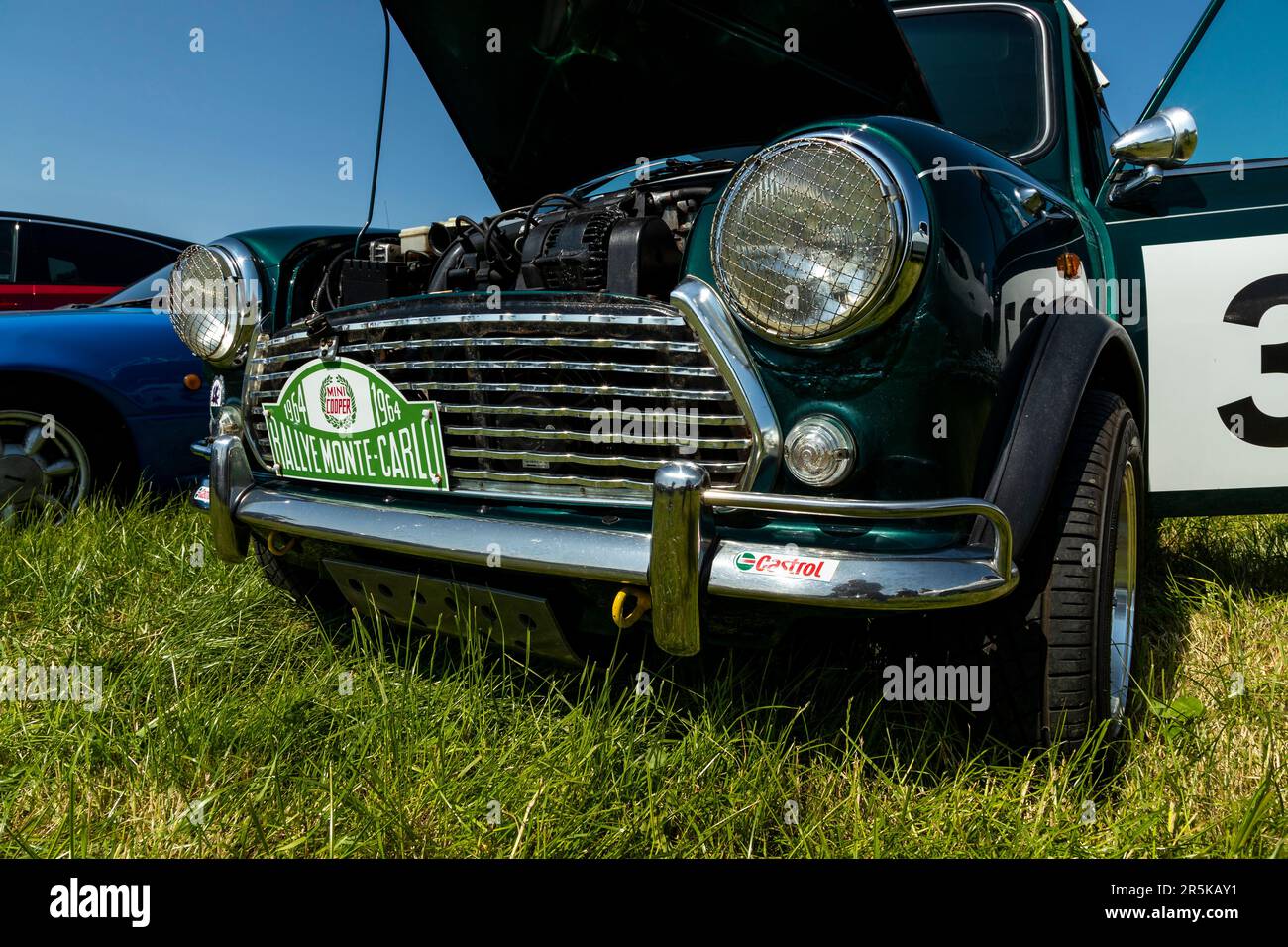 Mini. Classic car meet at Hanley Farm, Chepstow Stock Photo Alamy