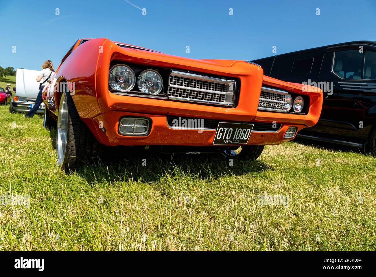 Pontiac GTO1060. Classic car meet at Hanley Farm, Chepstow Stock Photo Alamy
