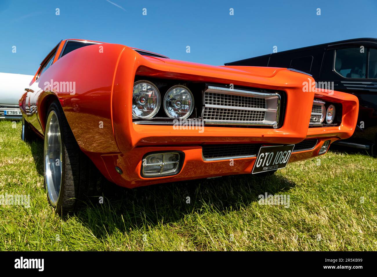 Classic car meet at Hanley Farm, Chepstow Stock Photo Alamy
