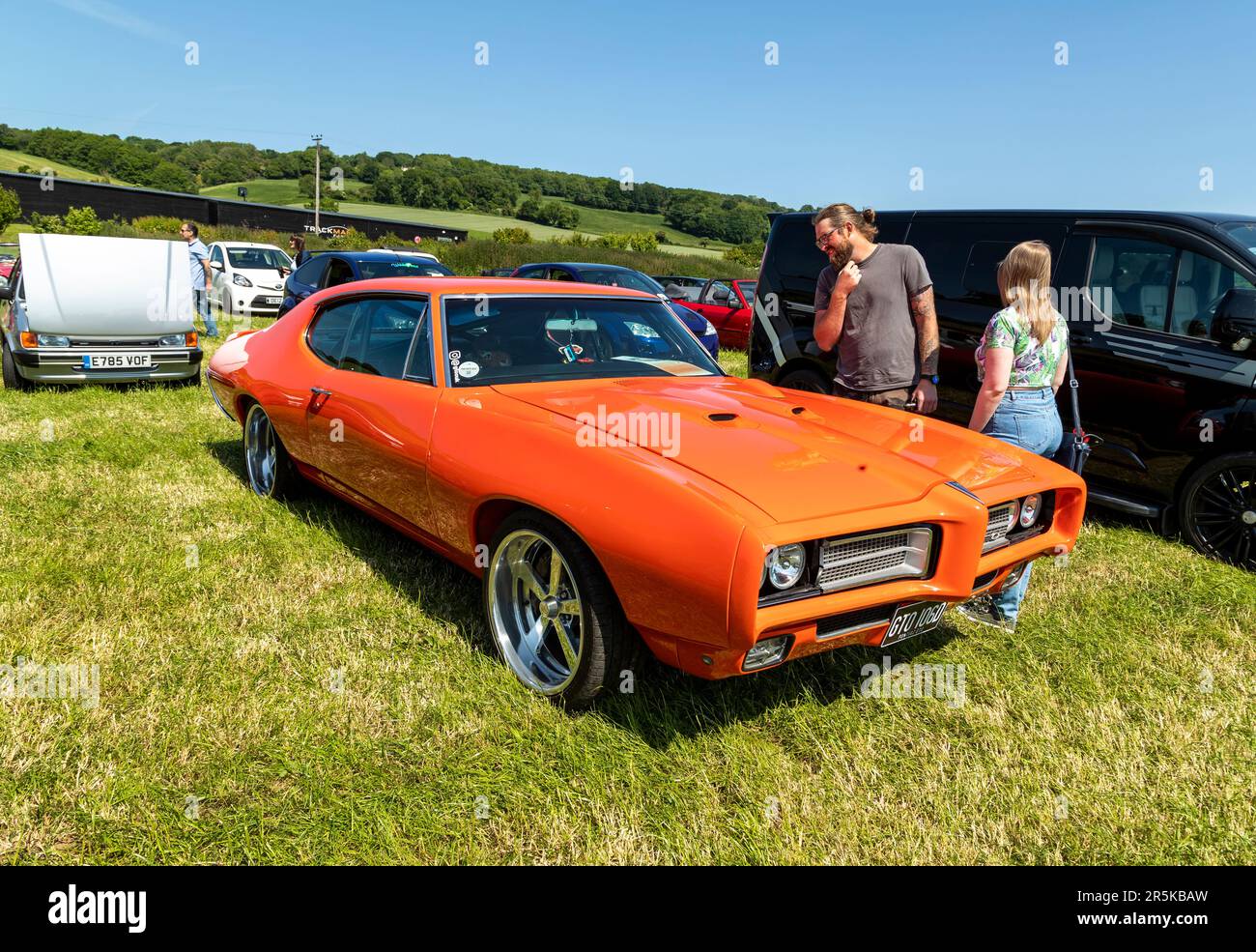 Pontiac GTO1060. Classic car meet at Hanley Farm, Chepstow Stock Photo Alamy