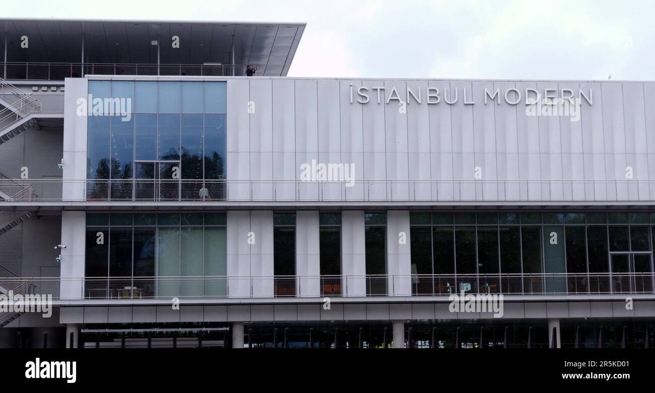 Exterior of Istanbul Modern, museum of modern art, in Istanbul, Turkey or in the Republic of Türkiye. Stock Photo