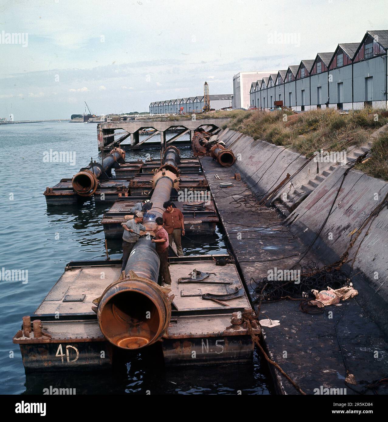 Necochea port, Buenos Aires province, Argentina, South America, circa 1970 Stock Photo