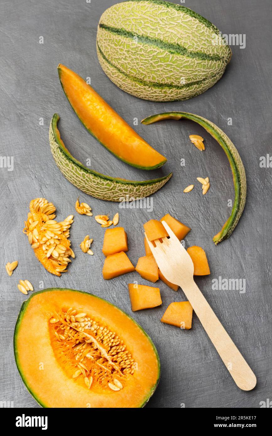Cutting board tasty melon hi-res stock photography and images - Alamy