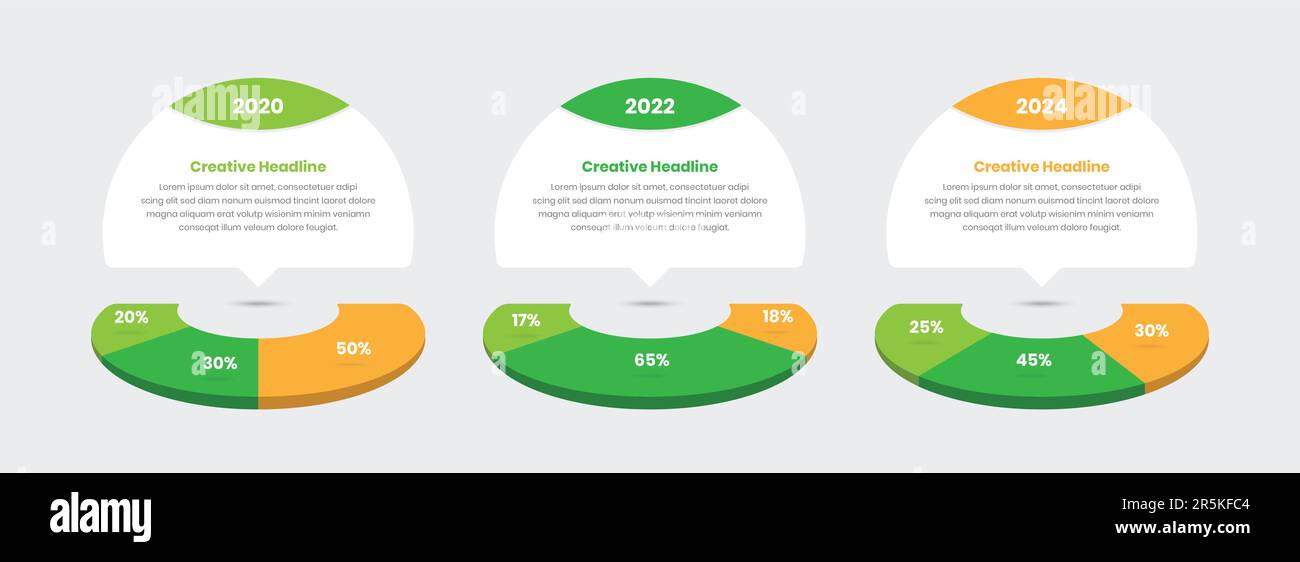 Modern data visualization infographic presentation template with pie ...
