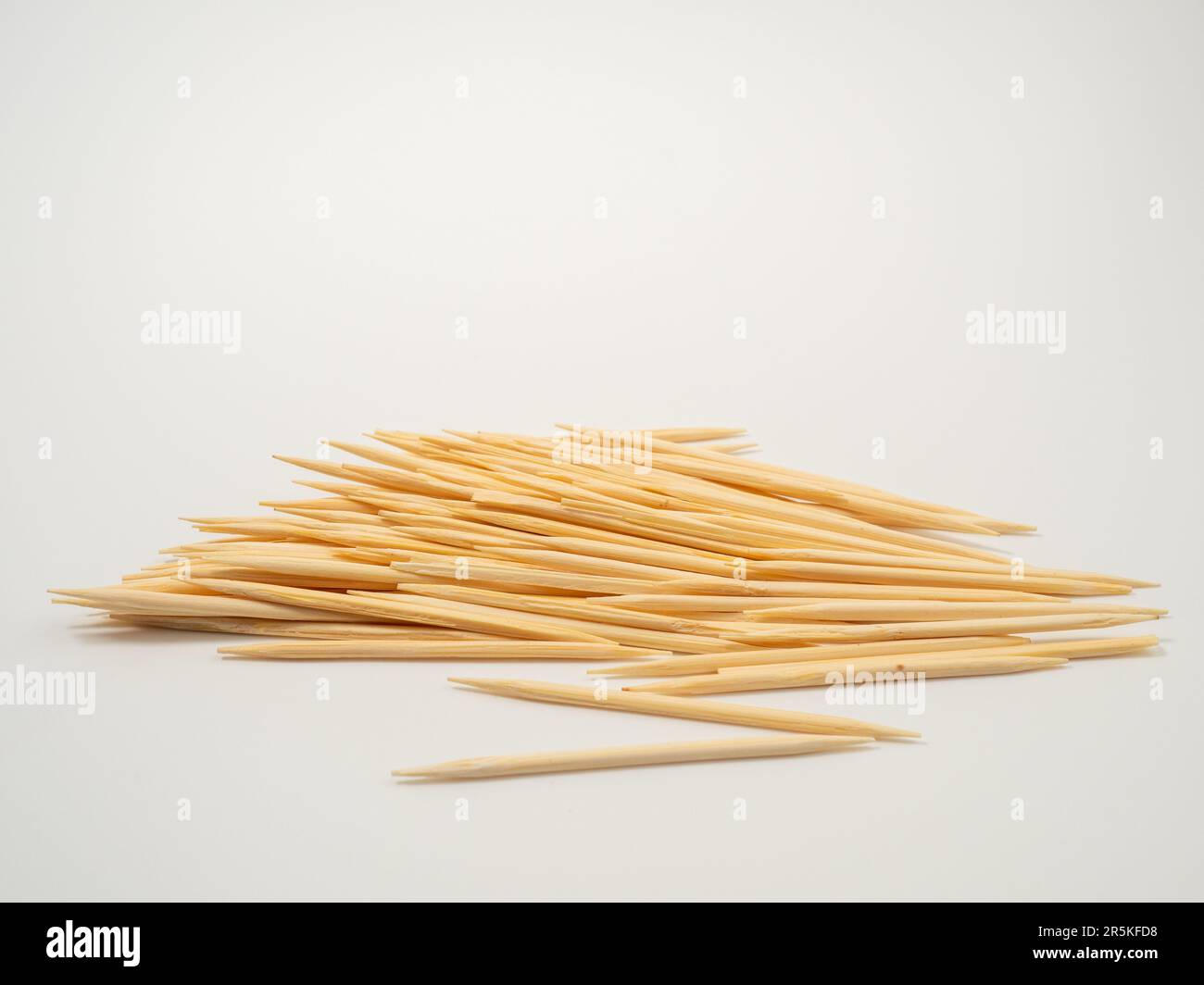 Toothpicks Problems Wooden toothpicks on a white background. Toothpicks for teeth Stock ...