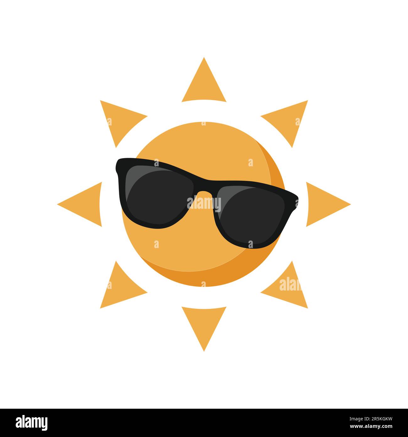 Illustration Heartshaped Sun Wearing Sunglasses Stock Vector (Royalty Free)  2322573487 | Shutterstock