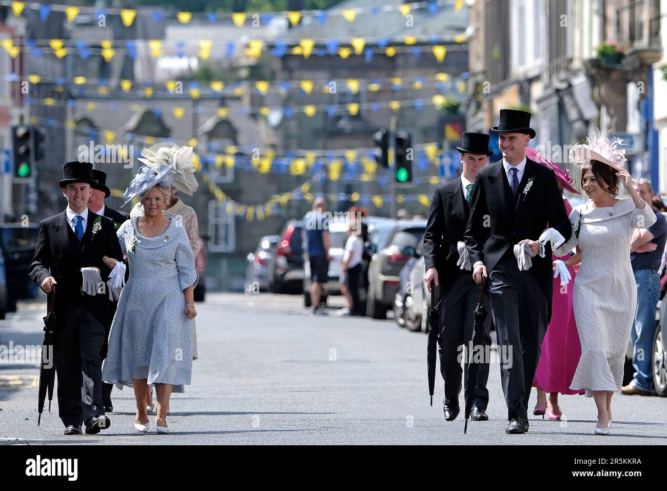 Hawick, UK. 04th June, 2023. Kirkin Ô the and Lass (right