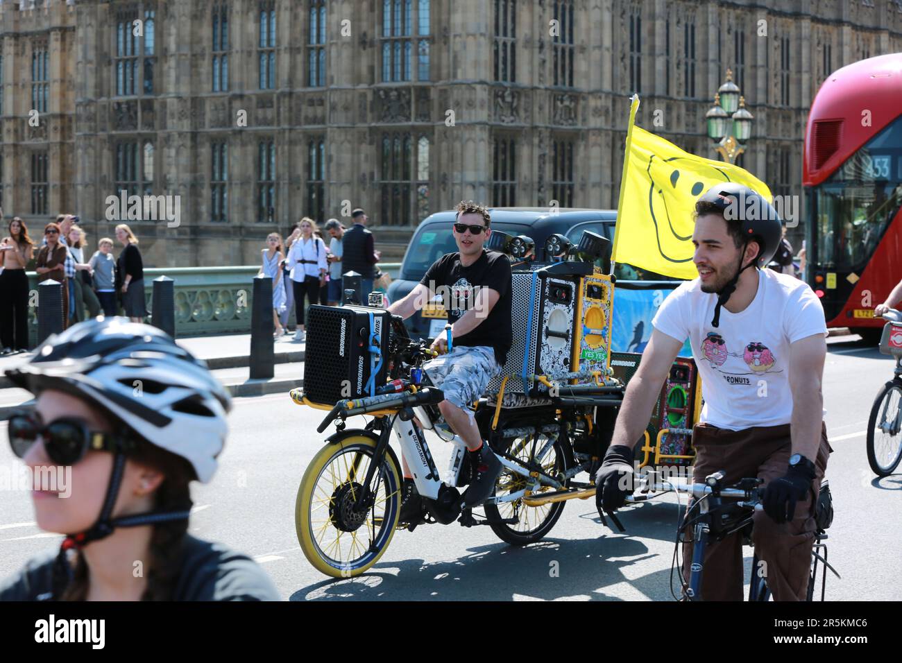 London, UK. 04 June 2023. Hundreds of people turned up on bikes to